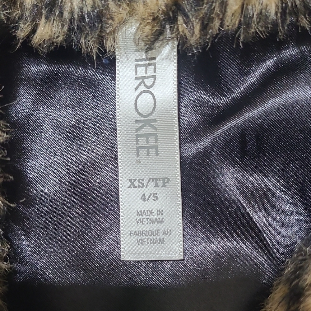 CHEROKEE‎ Girls Faux Fur Animal Print Vest - Size XS 4/5 - Picture 9 of 10